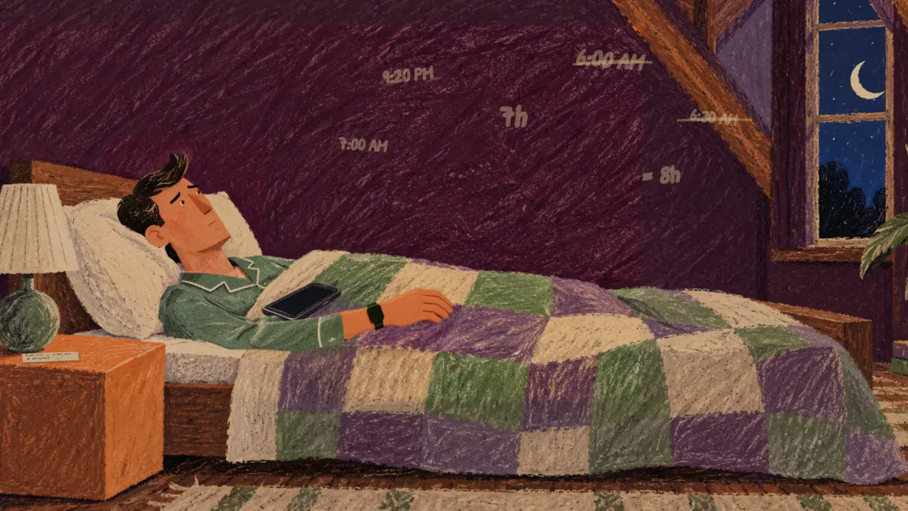 The night passes. The moon moves across the window; faint numbers still hang on the wall.